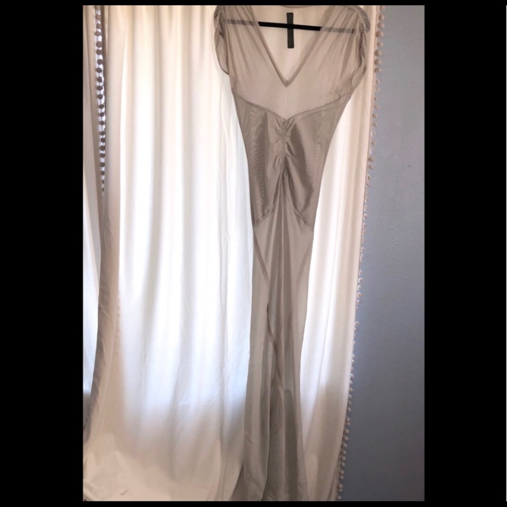 SOLDRick Owens Sheer Silk Crepe Maxi Dress Size 2
